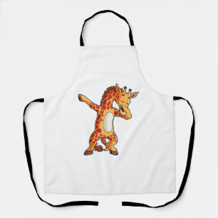 Dabbing Giraffe T shirt Giraffes Funny Dab Dance T Apron
