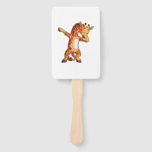 Dabbing Giraffe T shirt Giraffes Funny Dab Dance T Hand Fan