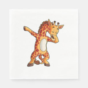 Dabbing Giraffe T shirt Giraffes Funny Dab Dance T Napkin