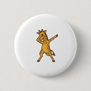 Dabbing Giraffe Vintage Engraving T-Shirt Design_1 6 Cm Round Badge