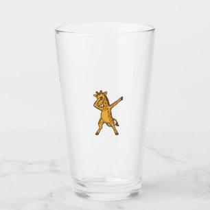Dabbing Giraffe Vintage Engraving T-Shirt Design_1 Glass
