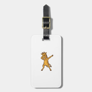 Dabbing Giraffe Vintage Engraving T-Shirt Design_1 Luggage Tag