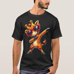Dabbing Giraffe With T-Shirt