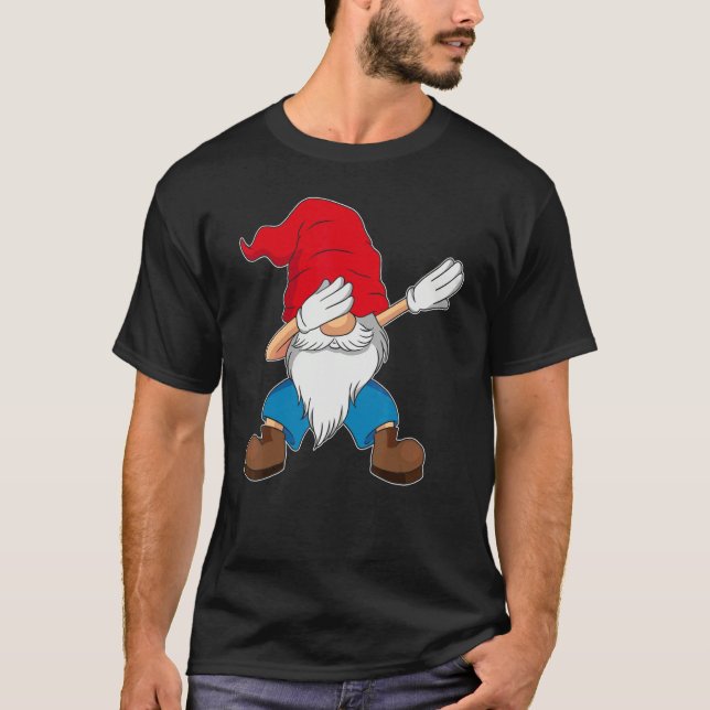 Dabbing Gnome Christmas Family Matching   T-Shirt (Front)