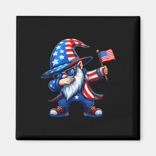 Dabbing Gnomes 4th Of July, Memorial Day American  Magnet