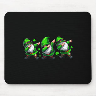 Dabbing Gnomes St. Patricks Day Irish Jig Celebrat Mouse Mat