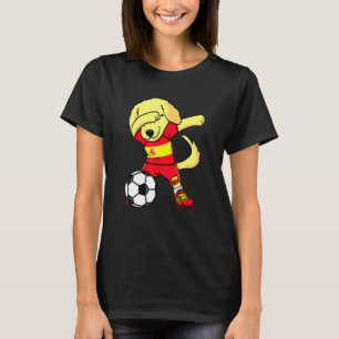 Dabbing Golden Retriever Spain Soccer Fans Jersey  T-Shirt