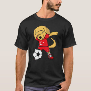 Dabbing Golden Retriever Turkey Soccer Fans Jersey T-Shirt