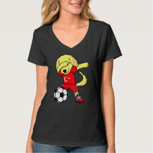 Dabbing Golden Retriever Turkey Soccer Fans Jersey T-Shirt