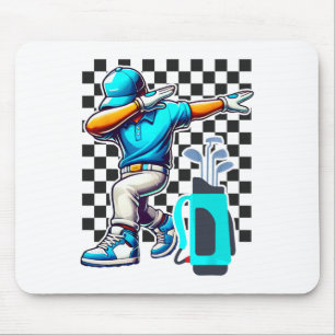 Dabbing Golf Player Golfer Golfing Funny Boys Men Mouse Mat