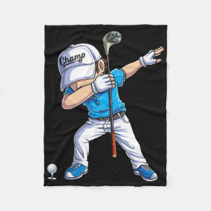 Dabbing Golf Player Golfer Golfing Funny Kids Boys Fleece Blanket
