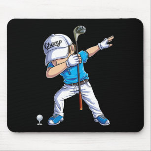 Dabbing Golf Player Golfer Golfing Funny Kids Boys Mouse Mat