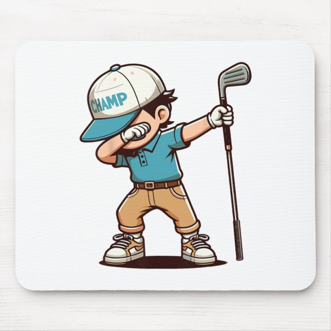 Dabbing Golf Player  Mouse Mat (Front)