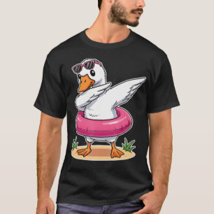 Dabbing Goose Funny Duck Summer Beach Pool T-Shirt