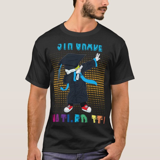 Dabbing Graduation Boy 5TH GRADE Nailed It T-Shirt (Front)