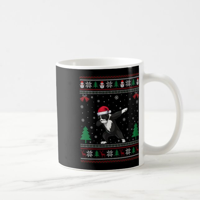 Dabbing Greater Swiss Mountain Dog Santa Hat Chris Coffee Mug (Right)