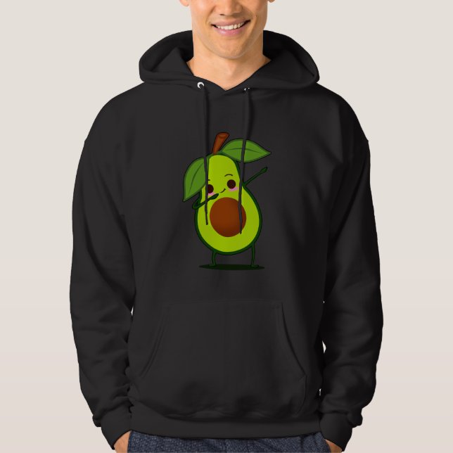 Dabbing Green Avocado Dab Funny Dancing Fruit Hoodie (Front)