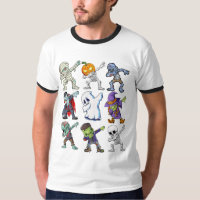 Dabbing Halloween Boys Skeleton Zombie Mummy