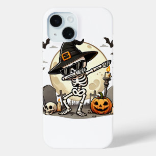 Dabbing Halloween Boys Skeleton Zombie Scary iPhone 15 Case