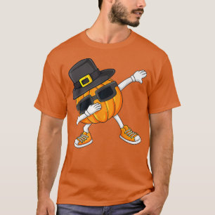Dabbing Halloween Boys Skeleton Zombie Scary Pumpk T-Shirt