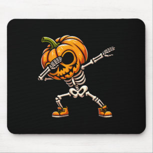 Dabbing Halloween Skeleton Boys Trick Treat Funny Mouse Mat
