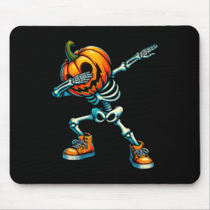 Dabbing Halloween Skeleton Boys Trick Treat Funny  Mouse Mat