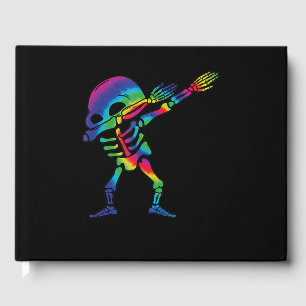 Dabbing Halloween Skeleton Dab Hip Hop Skull Guest Book