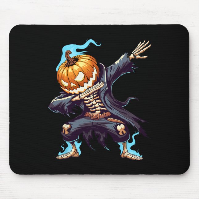 Dabbing Halloween Skeleton Monster Dab Spooky Boys Mouse Mat (Front)