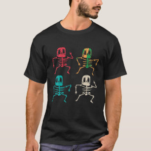Dabbing Halloween Skeleton Zombie Scary Pumpkin Da T-Shirt