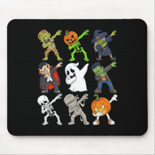 Dabbing Halloween Skeleton Zombie Scary Pumpkin Va Mouse Mat