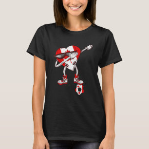Dabbing Heart Canadian Roots Canada Canadian Socce T-Shirt