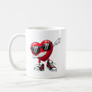 Dabbing Heart Cool Love Valentine Coffee Mug
