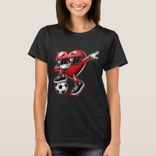 Dabbing Heart Dab Cute Valentines Day Boys Soccer T-Shirt