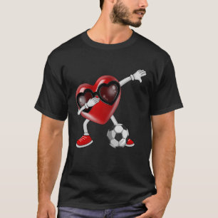 Dabbing Heart Dab Cute Valentines Day Boys Soccer T-Shirt