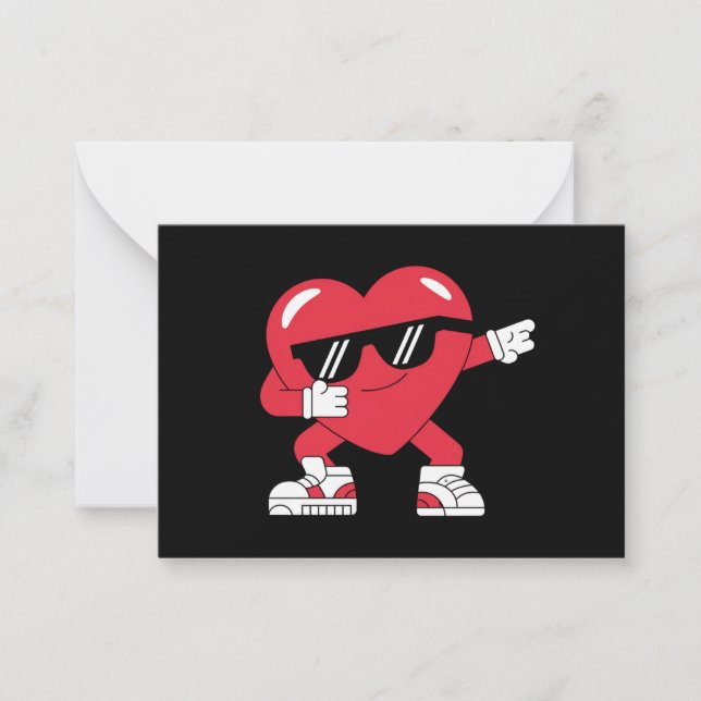 Dabbing Heart Funny Gifts Valentines Day Card (Front)