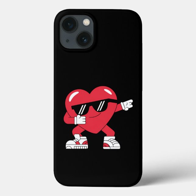 Dabbing Heart Funny Gifts Valentines Day Case-Mate iPhone Case (Back)