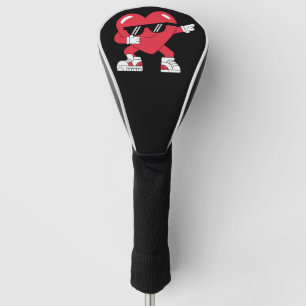 Dabbing Heart Funny Gifts Valentines Day Golf Head Cover