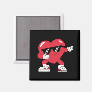 Dabbing Heart Funny Gifts Valentines Day Magnet