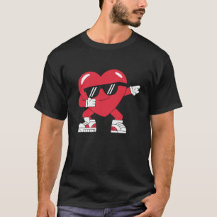 Dabbing Heart Funny Gifts Valentines Day T-Shirt