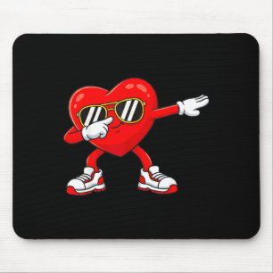 Dabbing Heart Funny Toddler Girls Kids Boys Valent Mouse Mat