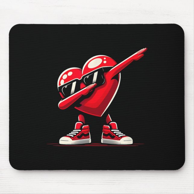 Dabbing Heart Funny Valentine Design Perfect For F Mouse Mat (Front)