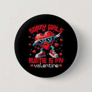 Dabbing Heart Sorry Girls Auntie Valentine Buildin 6 Cm Round Badge