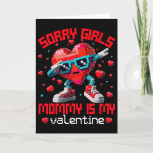 Dabbing Heart Sorry Girls Mommy Valentine Building Card