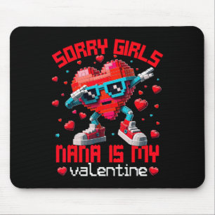 Dabbing Heart Sorry Girls Nana Valentine Building Mouse Mat