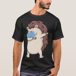 Dabbing Hedgehog With Face Mask   Dab  Bunny T-Shirt