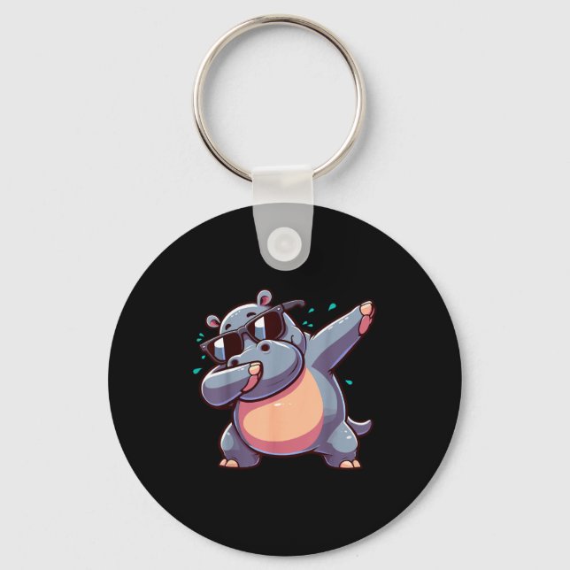 Dabbing Hip  Key Ring (Front)