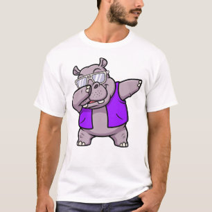 Dabbing Hippopotamus Funny Cute Dab Dance T-Shirt