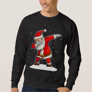 Dabbing Hipster Santa Wearing Mask Quarantine Chri Sweatshirt