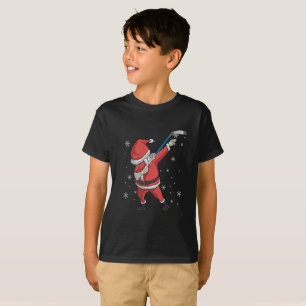 Dabbing Hockey Santa Claus Christmas Gift T-Shirt