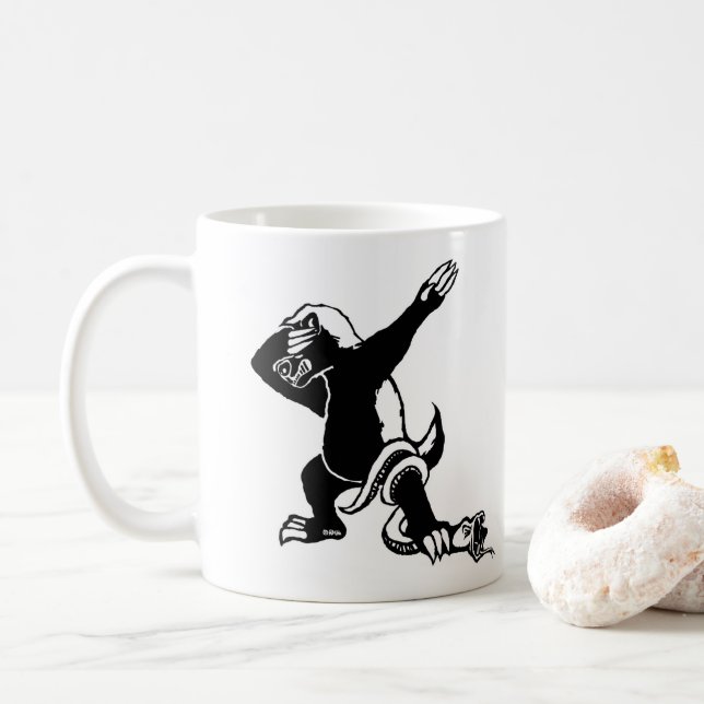 Dabbing Honey badger Coffee Mug (With Donut)